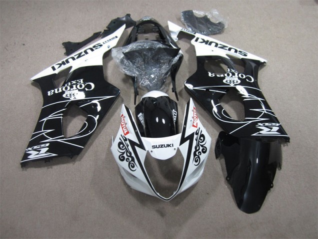 Cheap 2003-2004 Black White Corona Extra Motul Suzuki GSXR1000 Motorcycle Fairings Kits UK Cheap 2003-2004 Black White Corona Extra Motul Suzuki GSXR1000 Motorcycle Fairings Kits UK