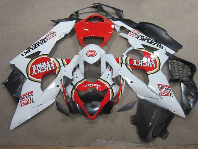 Cheap 2005-2006 White Lucky Strike Red Motul Suzuki GSXR1000 Motorcycle Fairings UK Cheap 2005-2006 White Lucky Strike Red Motul Suzuki GSXR1000 Motorcycle Fairings UK