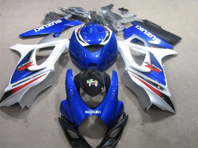 Cheap 2007-2008 Blue White Suzuki GSXR1000 Motor Bike Fairings UK Cheap 2007-2008 Blue White Suzuki GSXR1000 Motor Bike Fairings UK