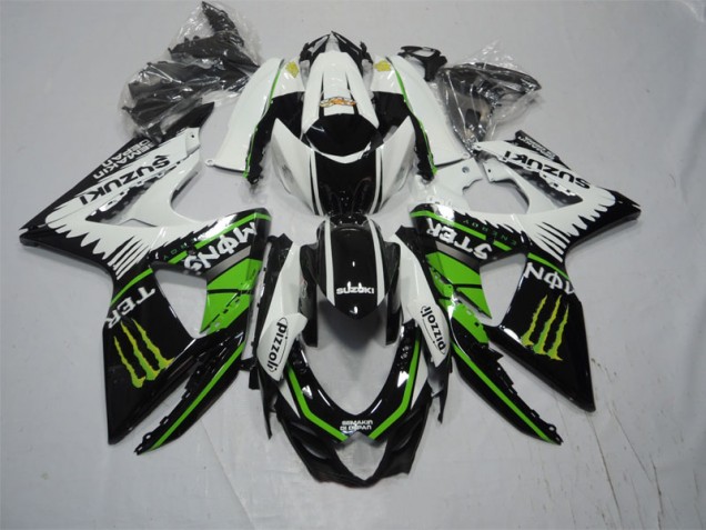Cheap 2009-2016 Black White Green Monster Pizzoli Suzuki GSXR1000 Moto Fairings UK Cheap 2009-2016 Black White Green Monster Pizzoli Suzuki GSXR1000 Moto Fairings UK