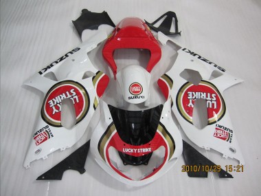 Cheap 2001-2003 Red White Lucky Strike Suzuki GSXR600 Bike Fairing UK