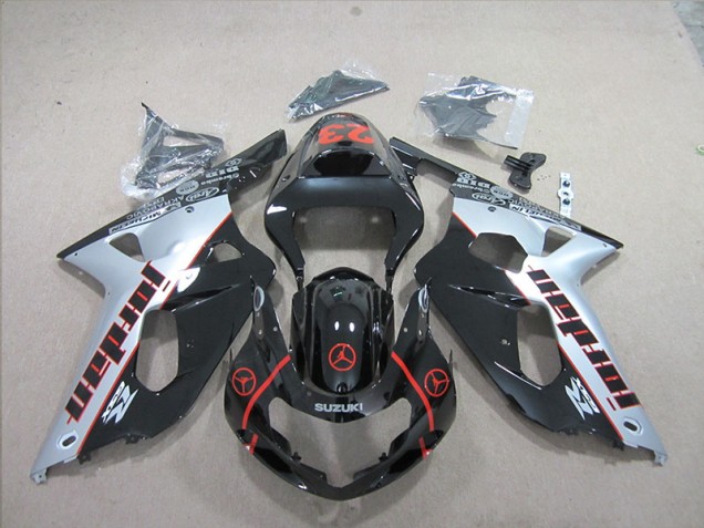 Cheap 2001-2003 Black Red 23 Suzuki GSXR600 Bike Fairing Kit UK Cheap 2001-2003 Black Red 23 Suzuki GSXR600 Bike Fairing Kit UK