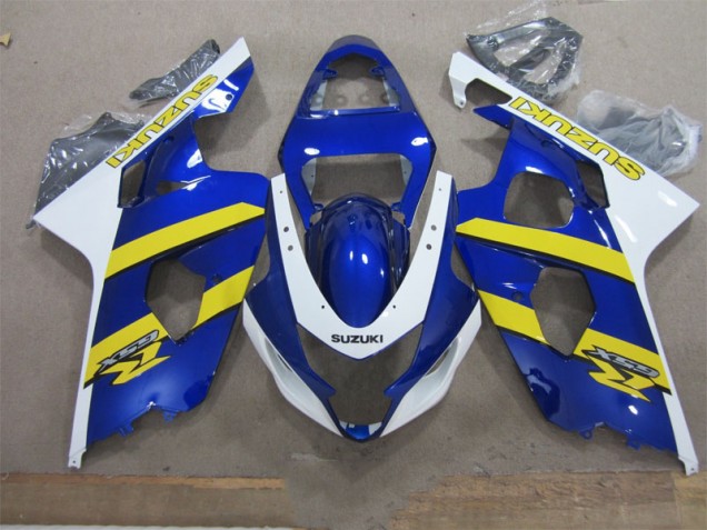 Cheap 2004-2005 Blue White Yellow Suzuki GSXR600 Replacement Motorcycle Fairings UK