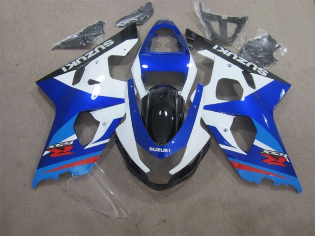 Cheap 2004-2005 Blue White Suzuki GSXR600 Motorcycle Fairings Kits UK Cheap 2004-2005 Blue White Suzuki GSXR600 Motorcycle Fairings Kits UK