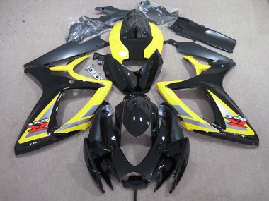 Cheap 2006-2007 Black Yellow Suzuki GSXR600 Motor Fairings UK