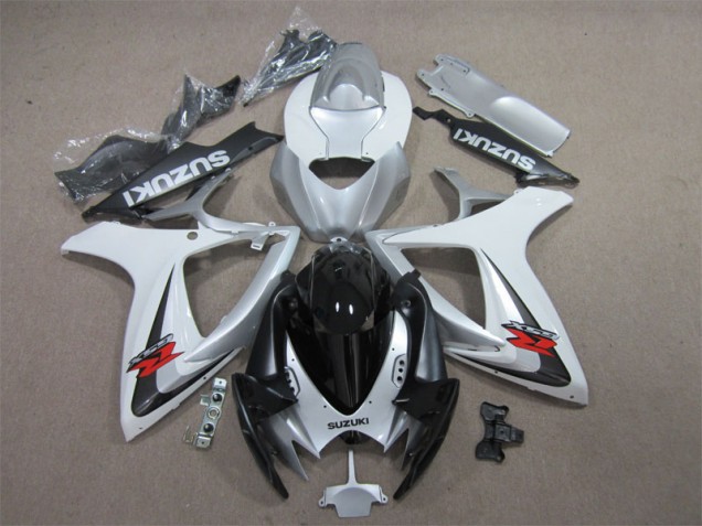 Cheap 2006-2007 Black White Suzuki GSXR600 Motorcycle Fairing Kit UK Cheap 2006-2007 Black White Suzuki GSXR600 Motorcycle Fairing Kit UK