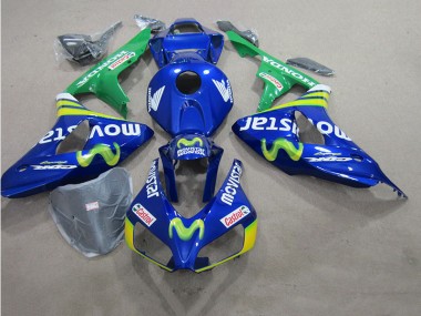 Cheap 2006-2007 Blue Movistar Castrol Suzuki GSXR600 Motorcycle Fairing Kit UK