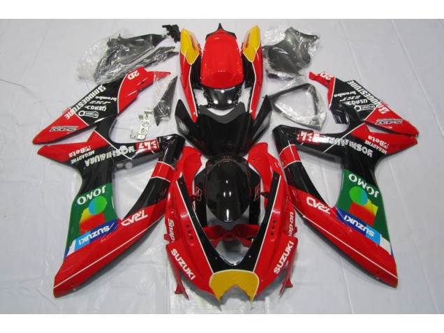 Cheap 2008-2010 Red Black Jomo Suzuki GSXR600 Motorbike Fairing Kits UK Cheap 2008-2010 Red Black Jomo Suzuki GSXR600 Motorbike Fairing Kits UK