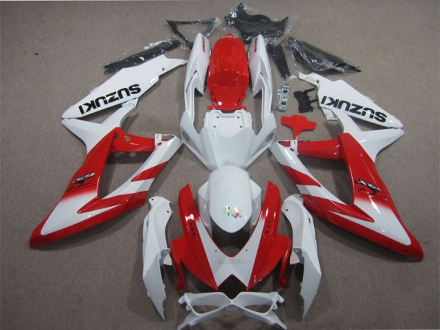 Cheap 2008-2010 White Red Suzuki GSXR600 Motorcyle Fairings UK Cheap 2008-2010 White Red Suzuki GSXR600 Motorcyle Fairings UK