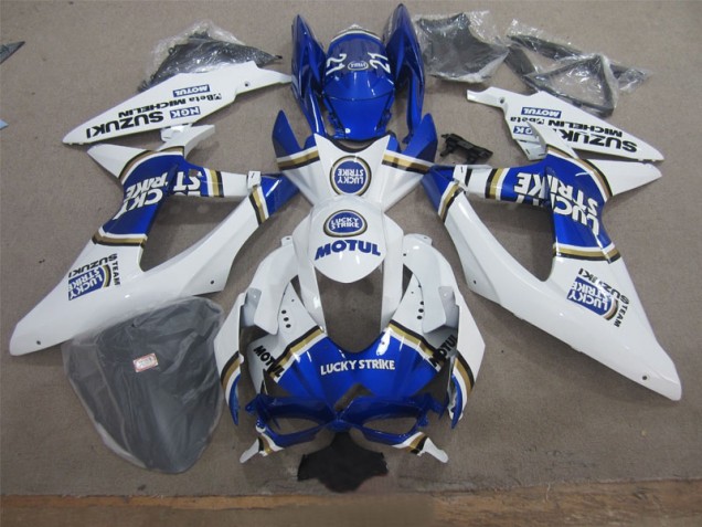 Cheap 2008-2010 White Lucky Strike Blue Motul Suzuki GSXR600 Motor Fairings UK Cheap 2008-2010 White Lucky Strike Blue Motul Suzuki GSXR600 Motor Fairings UK