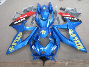 Cheap 2008-2010 Blue Yellow Rizla White Motul Suzuki GSXR600 Motorcycle Fairings UK