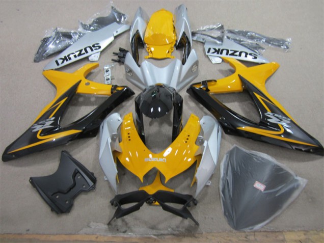 Cheap 2008-2010 Yellow White Black Suzuki GSXR600 Motorcycle Fairing Kits UK