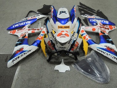 Cheap 2008-2010 White Blue Dark Dog Suzuki GSXR600 Bike Fairings UK