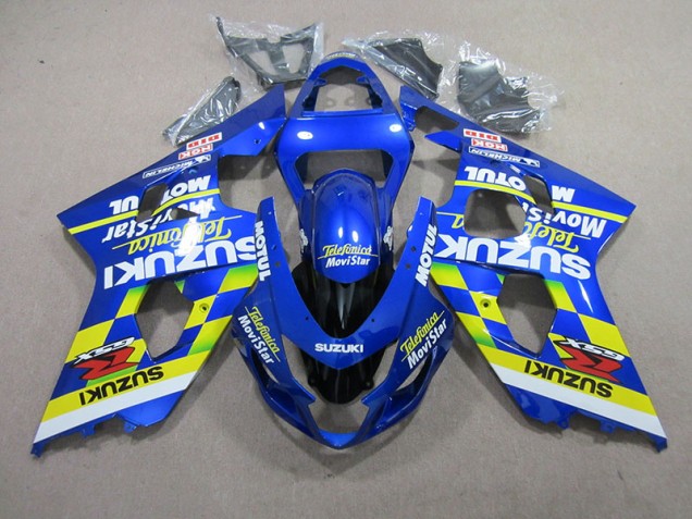 Cheap 2004-2005 Blue Telefunica Movistar Motul Suzuki GSXR750 Motorcycle Fairings Kit UK Cheap 2004-2005 Blue Telefunica Movistar Motul Suzuki GSXR750 Motorcycle Fairings Kit UK