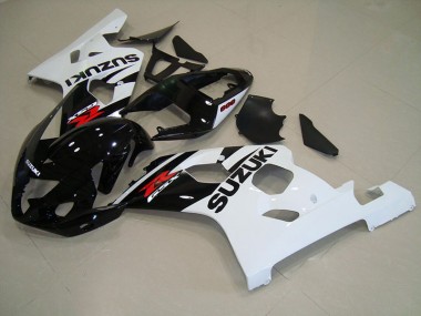 Cheap 2004-2005 Black White Suzuki GSXR750 Bike Fairings UK