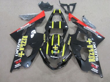 Cheap 2004-2005 Black Yellow Rizla Suzuki GSXR750 Bike Fairing UK