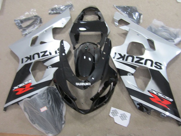 Cheap 2004-2005 Black White Suzuki GSXR750 Motorbike Fairing Kits UK Cheap 2004-2005 Black White Suzuki GSXR750 Motorbike Fairing Kits UK