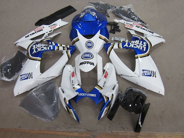 Cheap 2006-2007 Blue White Lucky Strike Motul Suzuki GSXR750 Motorbike Fairings UK Cheap 2006-2007 Blue White Lucky Strike Motul Suzuki GSXR750 Motorbike Fairings UK