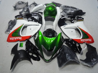 Cheap 2008-2019 White Green Makita Suzuki GSXR1300 Hayabusa Replacement Fairings UK