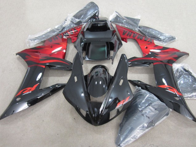 Cheap 2002-2003 Black Red Decal Yamaha YZF R1 Motor Bike Fairings UK Cheap 2002-2003 Black Red Decal Yamaha YZF R1 Motor Bike Fairings UK