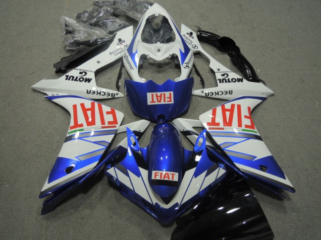 Cheap 2007-2008 Blue White Red Fiat Yamaha YZF R1 Motorcycle Replacement Fairings UK