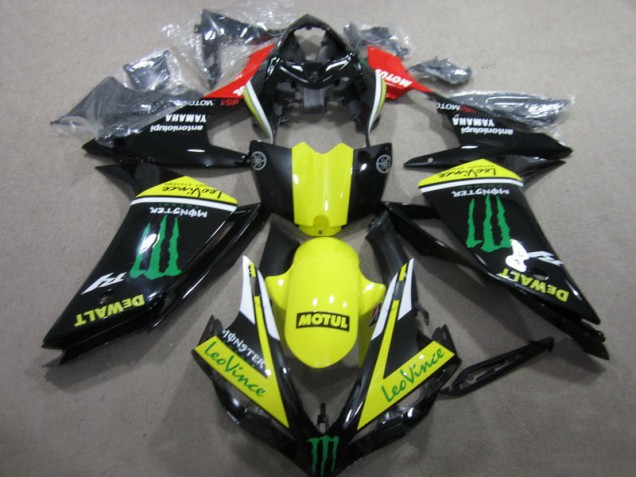 Cheap 2007-2008 Black Yellow Motul Leovince Yamaha YZF R1 Motorcycle Fairings Kit UK Cheap 2007-2008 Black Yellow Motul Leovince Yamaha YZF R1 Motorcycle Fairings Kit UK