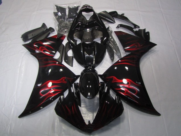 Cheap 2009-2011 Black Red Flame Yamaha YZF R1 Motor Fairings UK Cheap 2009-2011 Black Red Flame Yamaha YZF R1 Motor Fairings UK