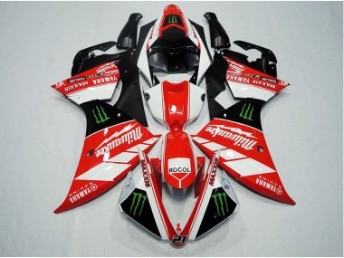 Cheap 2012-2014 Red White Rocol Yamaha YZF R1 Replacement Motorcycle Fairings UK