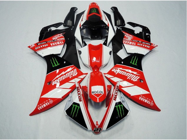 Cheap 2012-2014 Red White Rocol Yamaha YZF R1 Replacement Motorcycle Fairings UK Cheap 2012-2014 Red White Rocol Yamaha YZF R1 Replacement Motorcycle Fairings UK