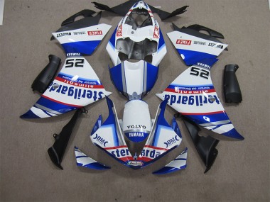 Cheap 2012-2014 White Blue Volvo Sterilgarda 25 Yamaha YZF R1 Motorcycle Fairings Kit UK