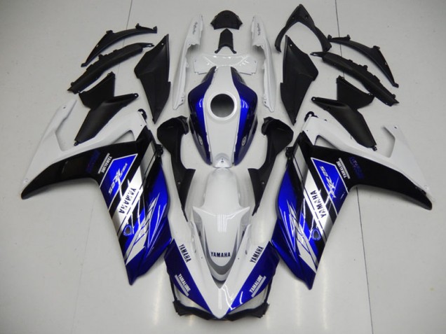 Cheap 2015-2022 Blue White Yamaha YZF R3 Motorcycle Fairing UK