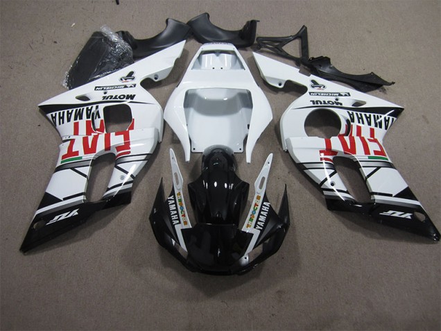 Cheap 1998-2002 White Black Fiat Yamaha YZF R6 Motorbike Fairing Kits UK Cheap 1998-2002 White Black Fiat Yamaha YZF R6 Motorbike Fairing Kits UK