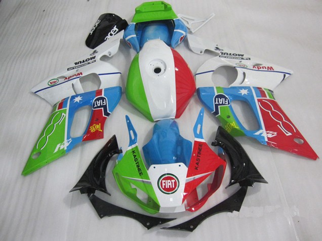 Cheap 1998-2002 Blue Red Fiat Kastinee Yamaha YZF R6 Motorcycle Fairings Kit UK Cheap 1998-2002 Blue Red Fiat Kastinee Yamaha YZF R6 Motorcycle Fairings Kit UK