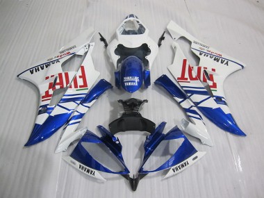 Cheap 2006-2007 Blue White Fiat Yamaha YZF R6 Motorcyle Fairings UK