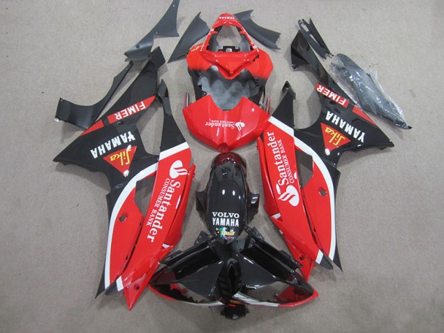 Cheap 2008-2016 Black Red White Santander Yamaha YZF R6 Bike Fairings UK Cheap 2008-2016 Black Red White Santander Yamaha YZF R6 Bike Fairings UK