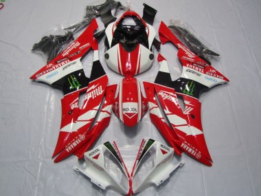 Cheap 2008-2016 Red White Rocol Yamaha YZF R6 Motorcycle Fairings Kits UK